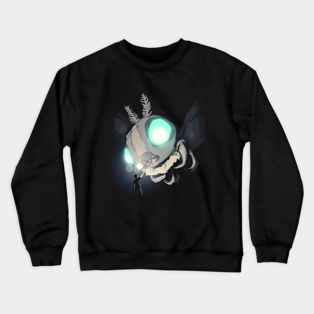 Giant Moth vs Lamp Crewneck Sweatshirt by LVBart